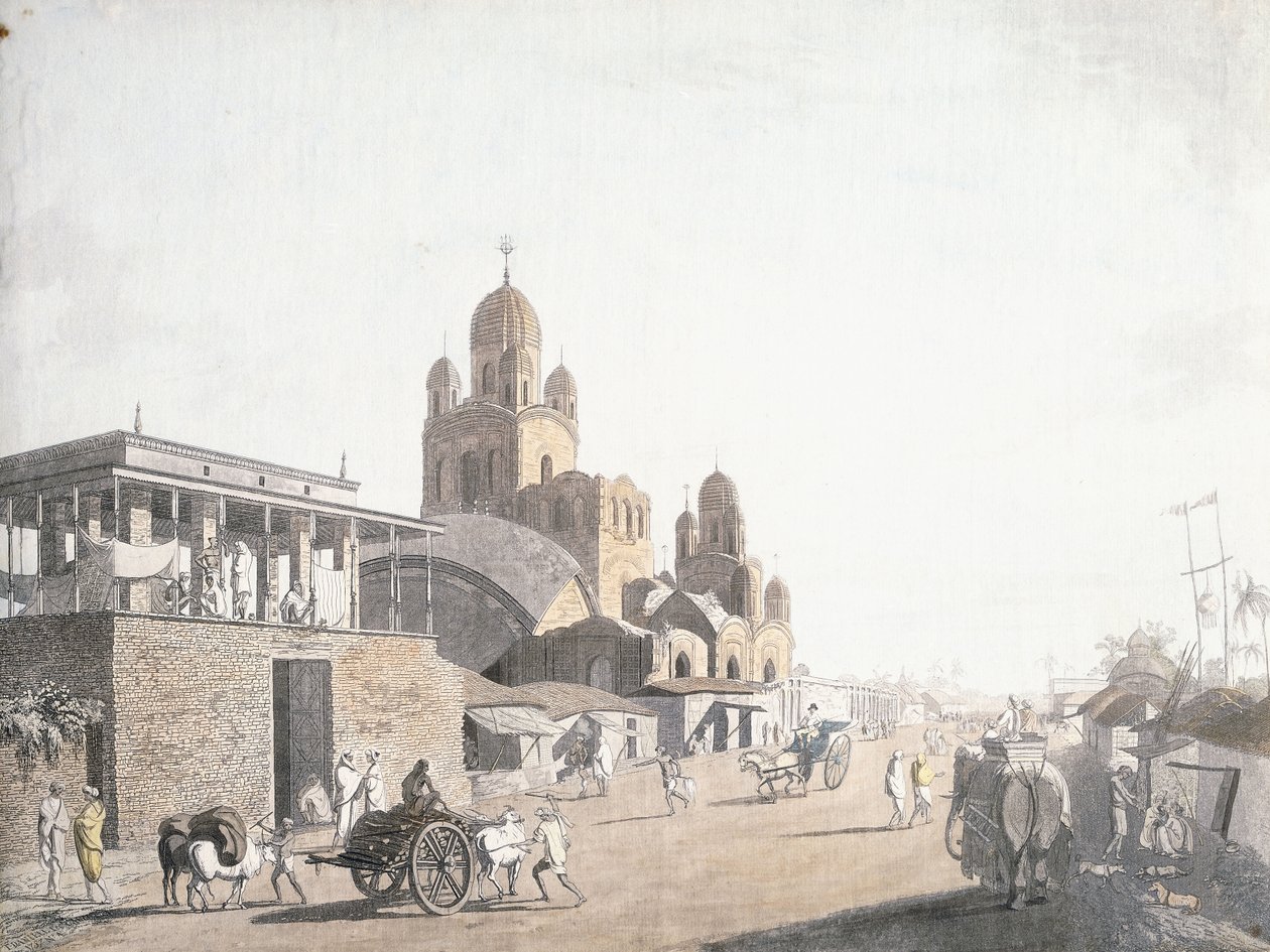 Straatscène, uit "Views in Calcutta" door Thomas Daniell, 1786-1788 door Thomas Daniell