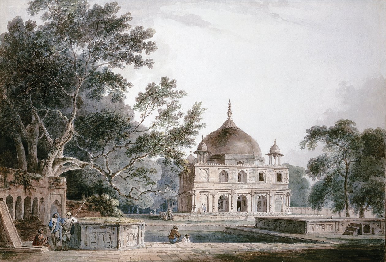 Het Mausoleum van Prins Khusrau, Allahabad, Uttar Pradesh door Thomas Daniell