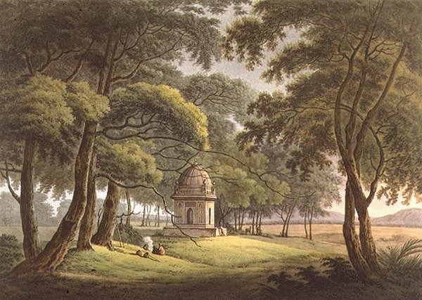 Het graf van een Moorse dame, Bengalen, gegraveerd door Joseph Constantine Stadler, uitgegeven door Edward Orme, 1803 door Thomas Daniell