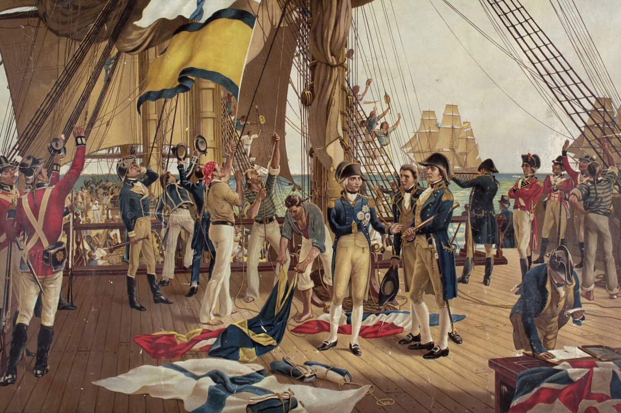 Nelsons laatste signaal bij Trafalgar door Thomas Davidson