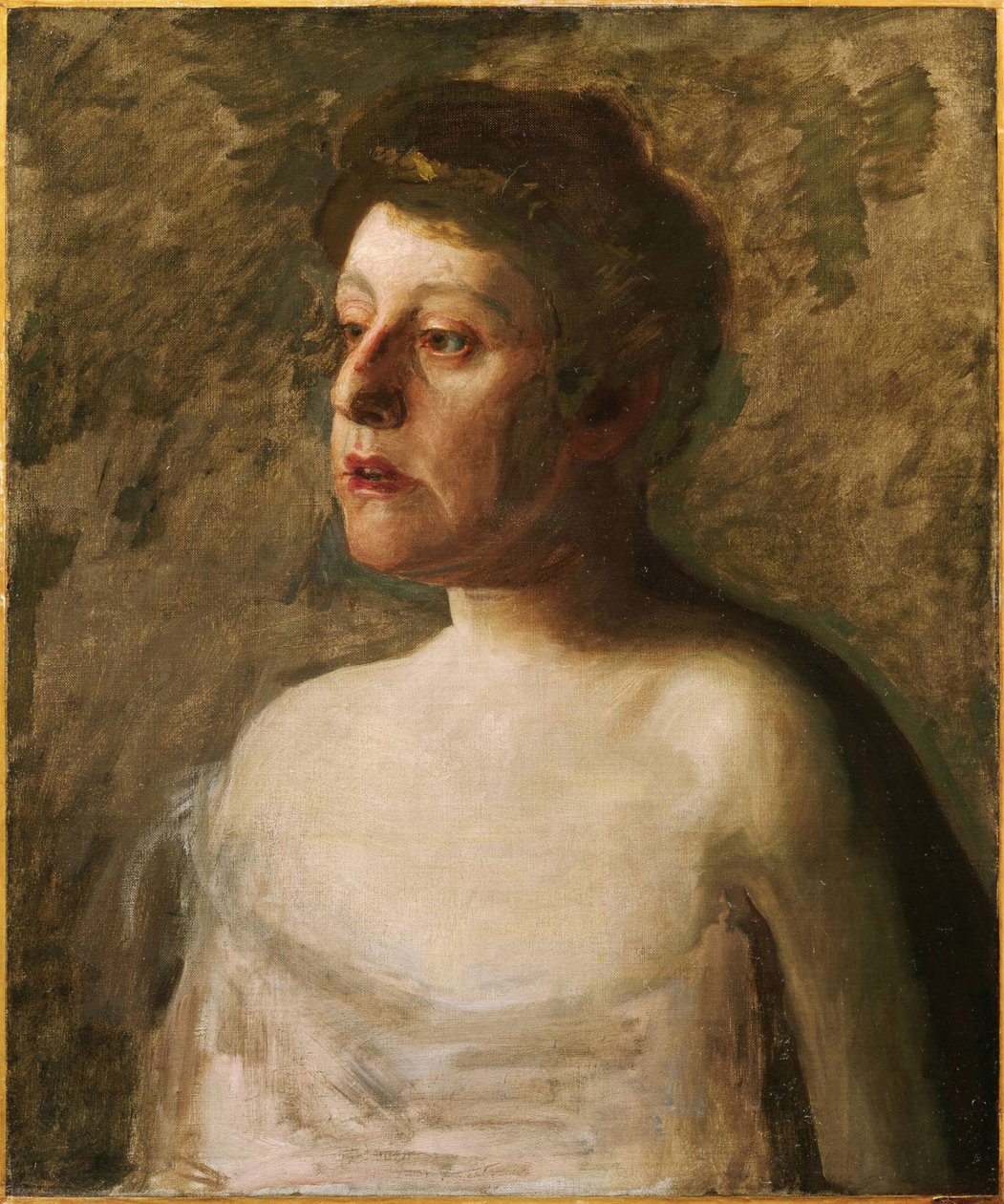 Een zangeres (mevrouw W.H. Bowden) door Thomas Eakins