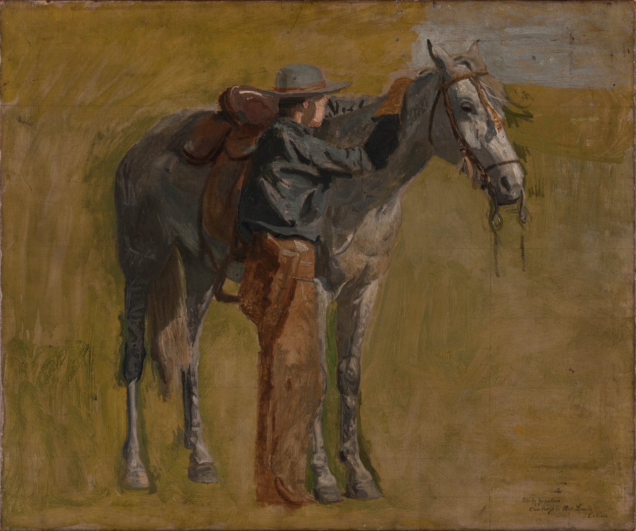 Cowboy: studie voor Cowboys in de Badlands door Thomas Eakins