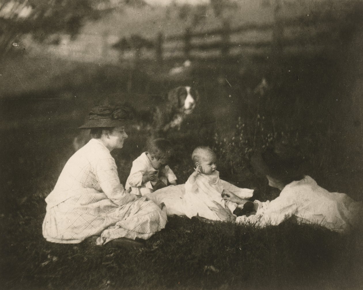 [Frances, Artie en Tom Crowell en Susan Macdowell in Avondale, PA.] door Thomas Eakins