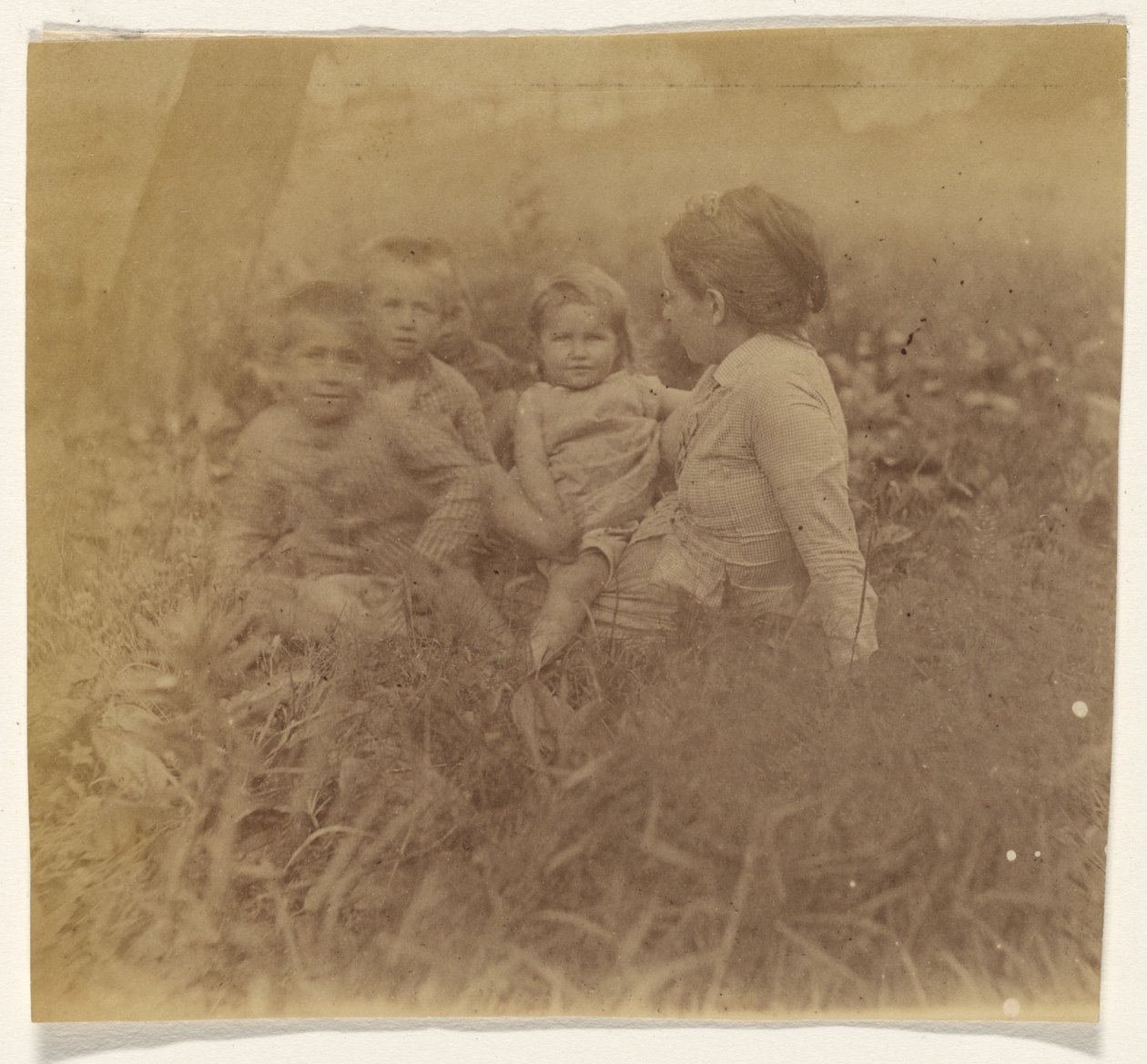 [Frances Eakins Crowell en vier van haar kinderen] door Thomas Eakins