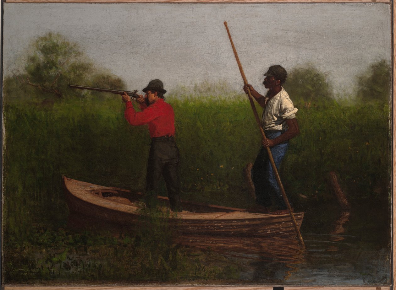 Rail Shooting op de Delaware door Thomas Eakins