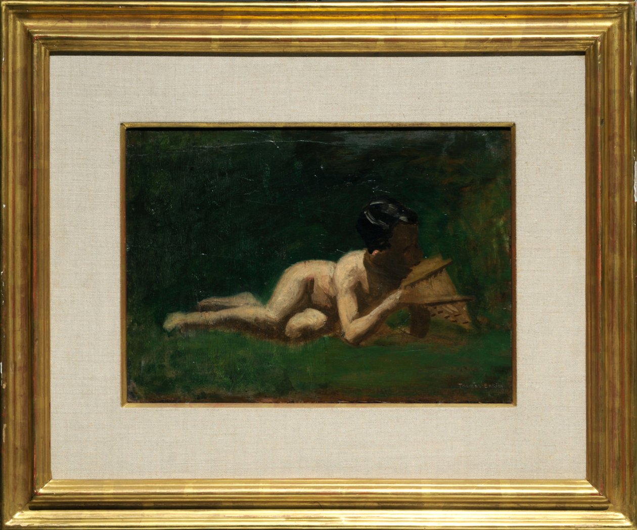 Studie naar een jongen die achteroverleunt in „Arcadia“ door Thomas Eakins