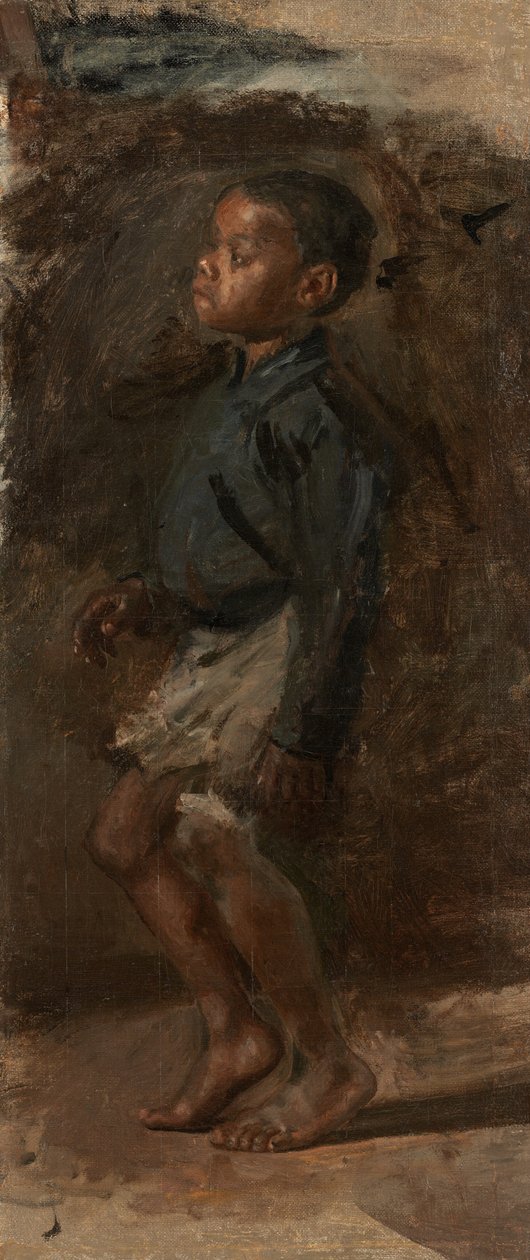 Studie voor zwarte jongen die danst: De jongen, waarschijnlijk 1877 door Thomas Eakins