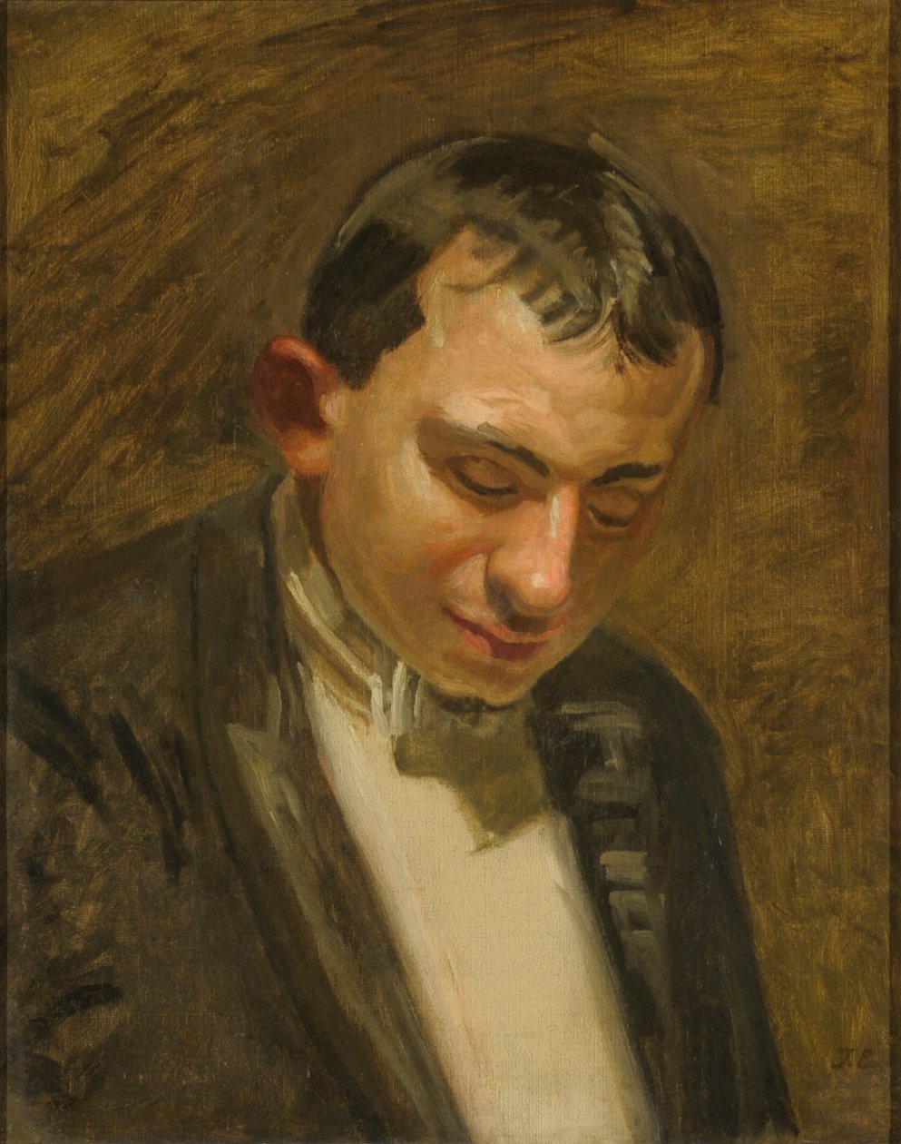 Studie voor de scheidsrechter in „Taking the Count“ door Thomas Eakins