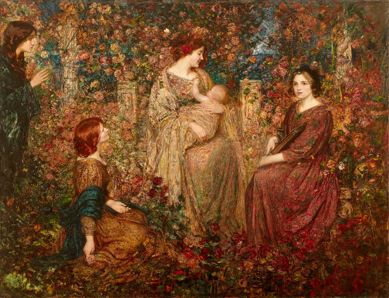 Het kind (olieverf op doek) door Thomas Edwin Mostyn