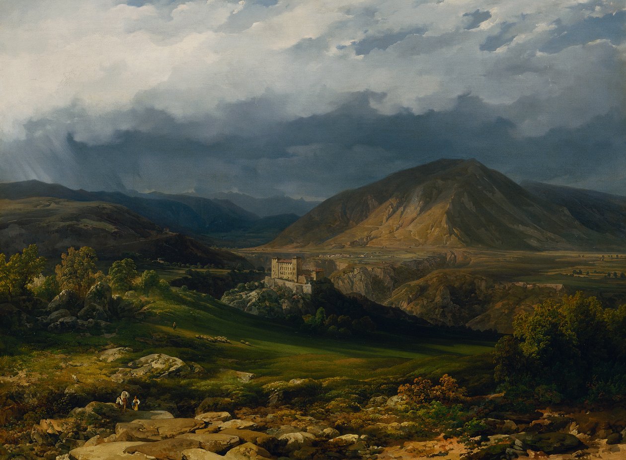 Kasteel Cles in Nonntal in Zuid-Tirol door Thomas Ender