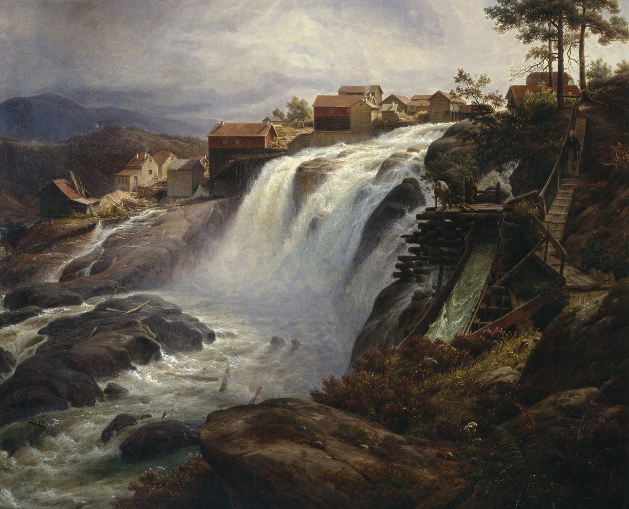 Haugfoss door Thomas Fearnley