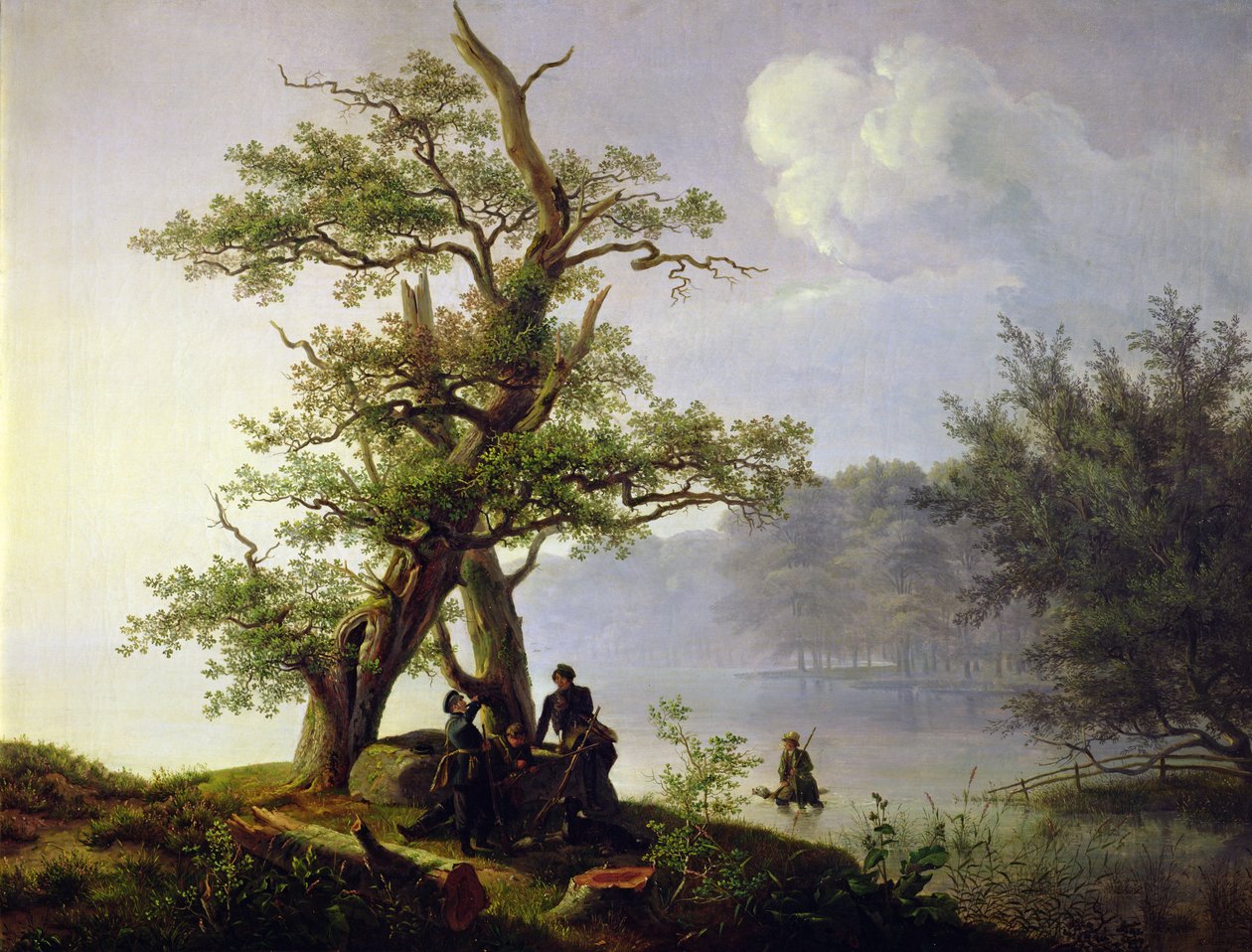 Jacht op Watervogels, 1828 door Thomas Fearnley