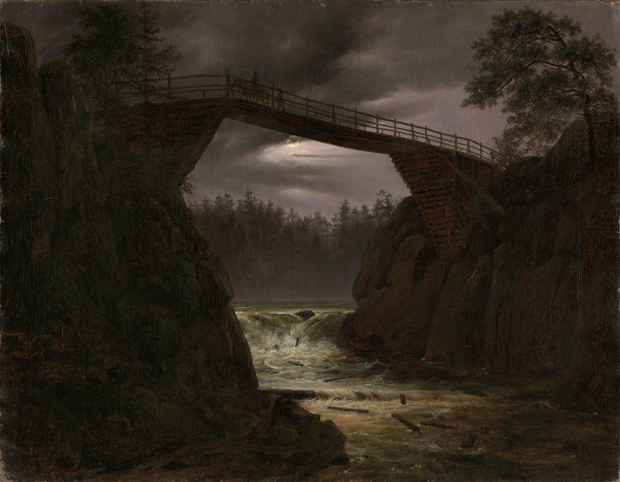 De brug van Arendal, Noorwegen door Thomas Fearnley