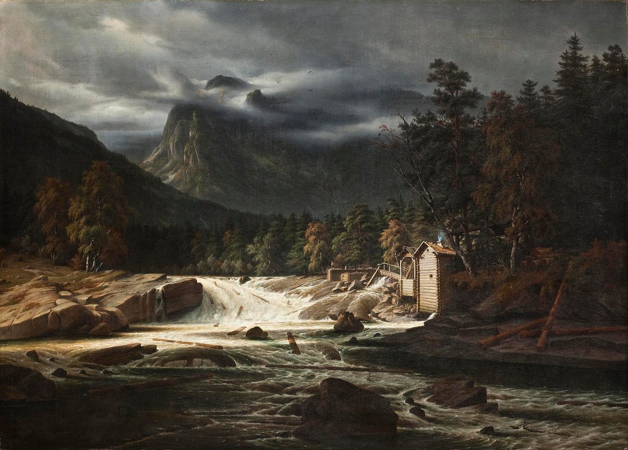 Noors landschap, Marumfoss door Thomas Fearnley