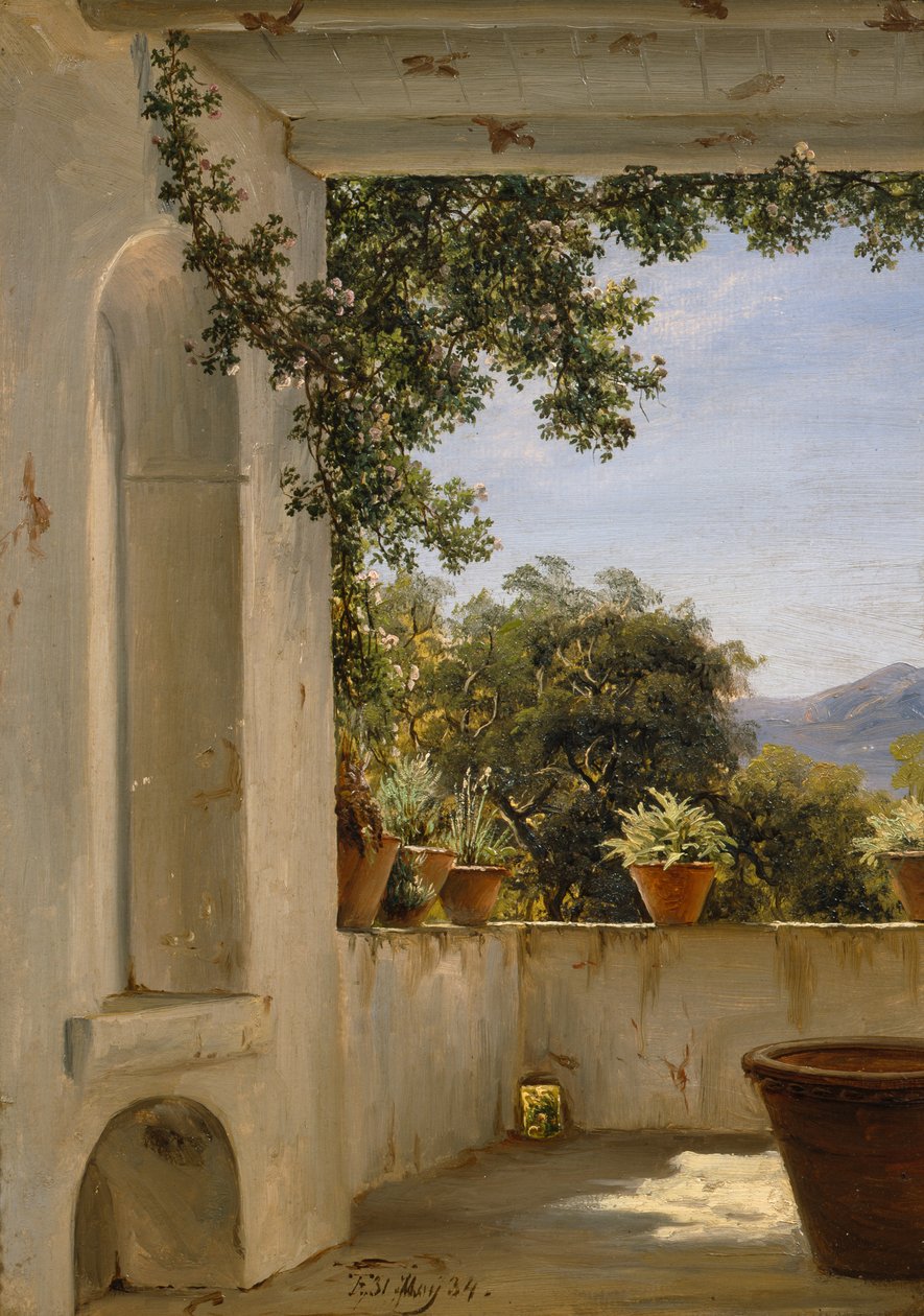 Terras in Sorrento door Thomas Fearnley