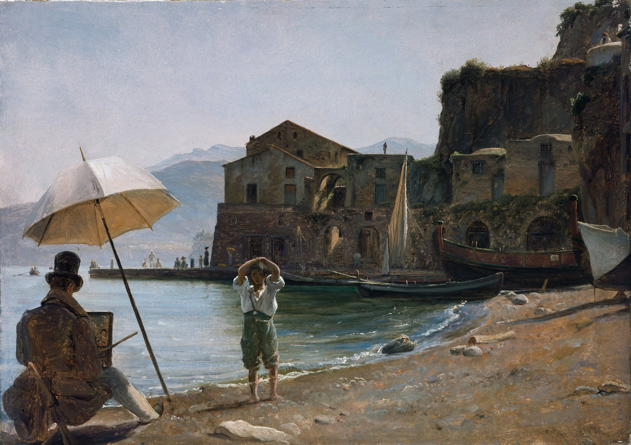 De schilder en de jongen, c.1834 (schilderij) door Thomas Fearnley