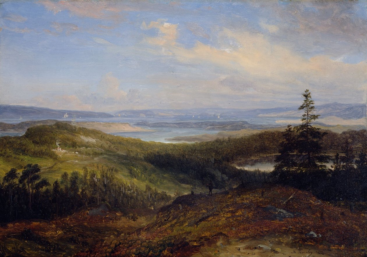 Gezicht op het Oslofjord door Thomas Fearnley