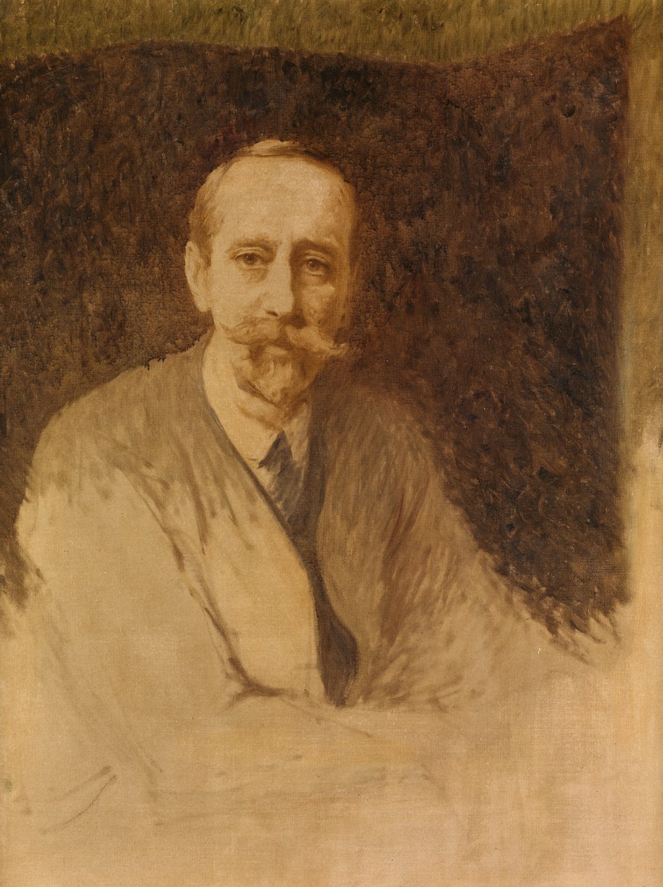 Zelfportret (olieverf op doek) door Thomas Frederick Mason Sheard
