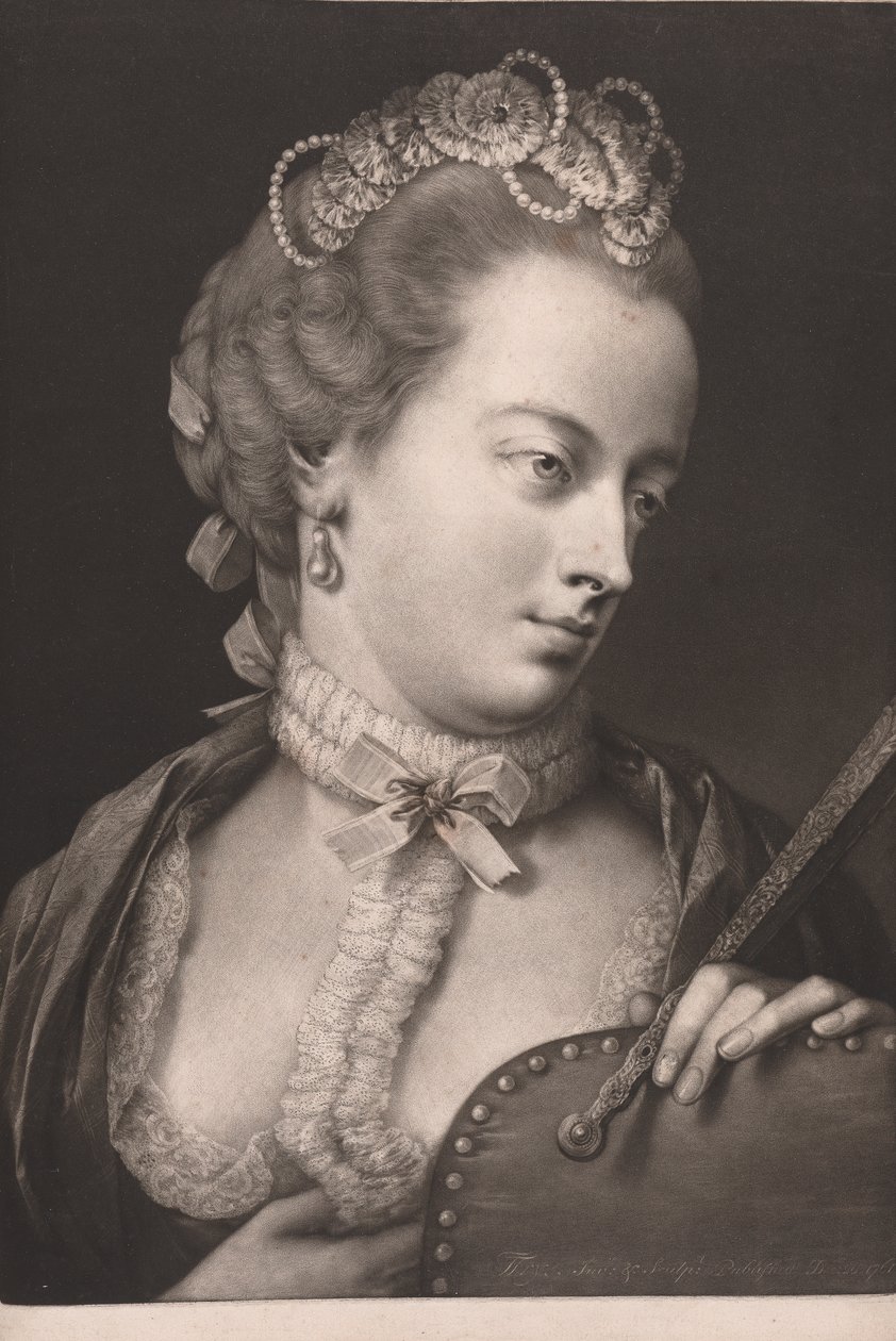 Elegant geklede dame door Thomas Frye
