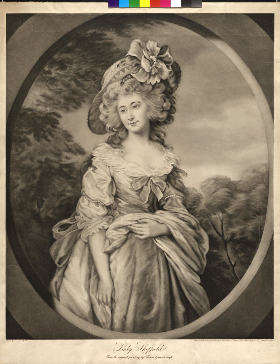 Lady Charlotte Sophia Sheffield door Thomas Gainsborough