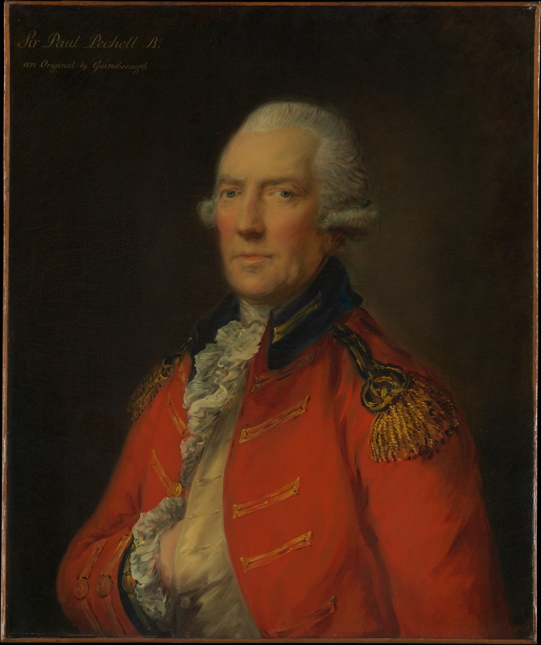 Luitenant-kolonel Paul Pechell (1724-1800) door Thomas Gainsborough
