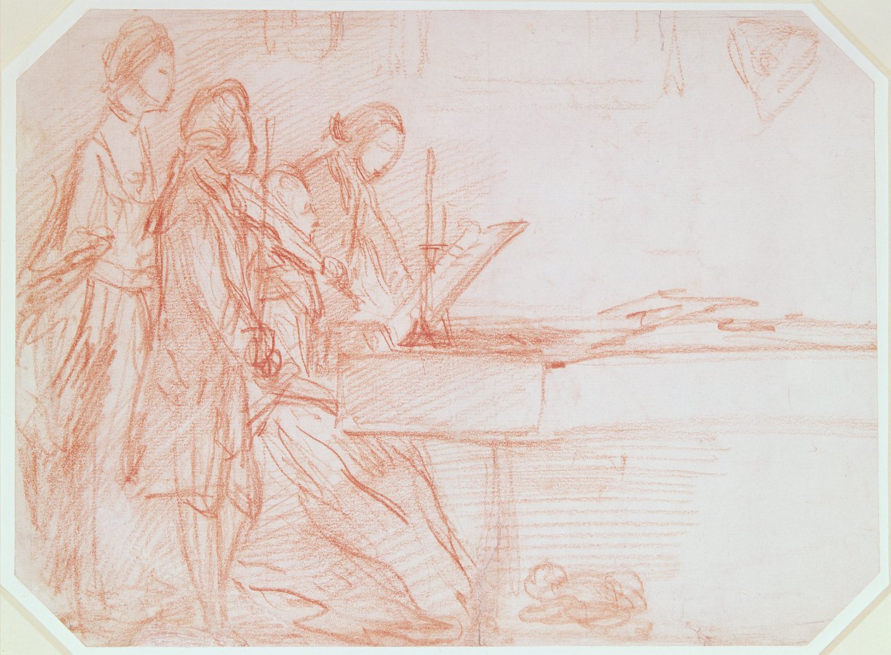 Studie voor een Groepsportret van een Muzikaal Gezelschap, c.1770 door Thomas Gainsborough