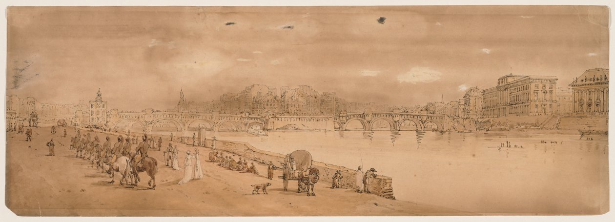 Een selectie van twintig van de meest pittoreske uitzichten in Parijs, 1802 door Thomas Girtin