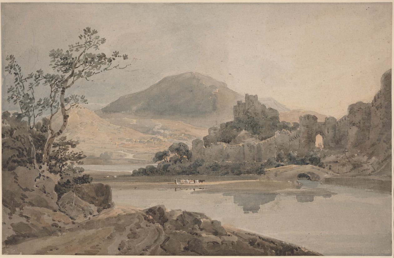 Kasteel Conwy, Noord-Wales door Thomas Girtin