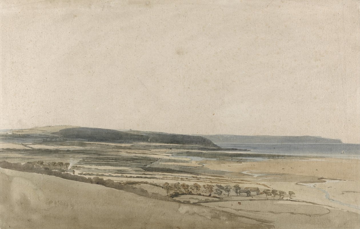 Monding van de rivier Taw, Devon, c.1801 door Thomas Girtin