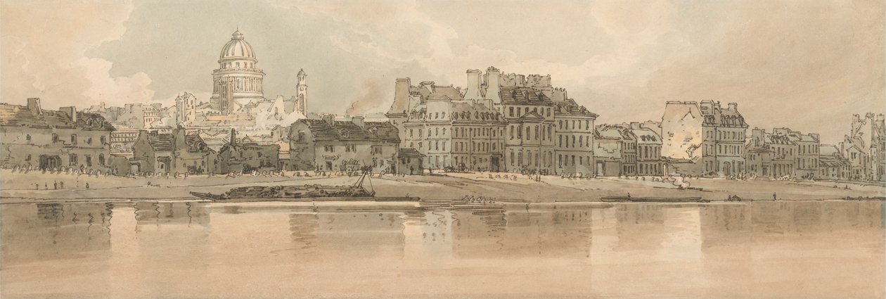 Uitzicht op het Pantheon vanuit het Arsenaal door Thomas Girtin