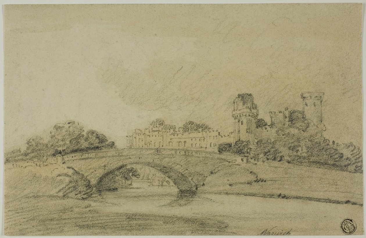 Kasteel van Warwick door Thomas Girtin