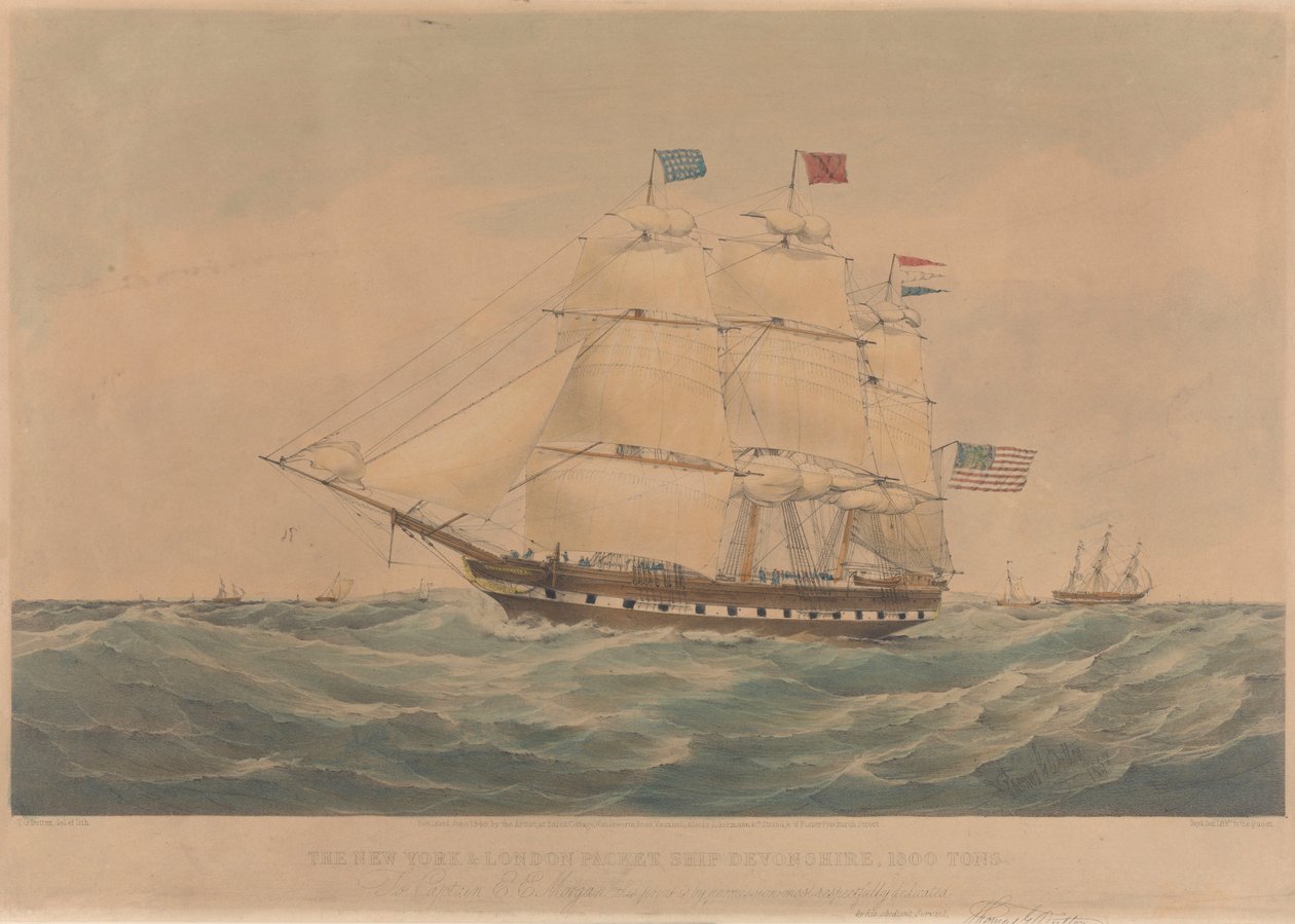 Het New York en Londen Pakket Schip 