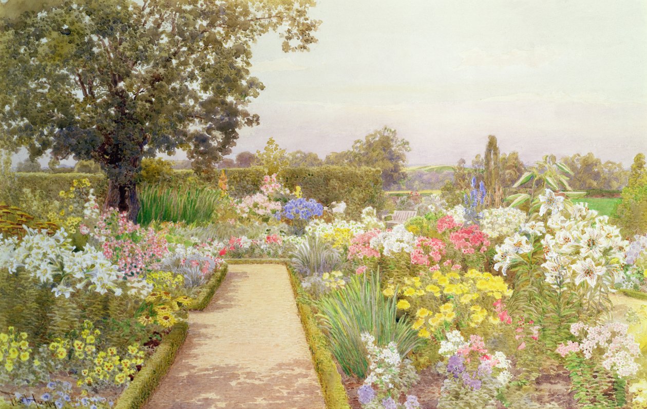De Leliegrens bij Great Tangley Manor, Surrey door Thomas H. Hunn