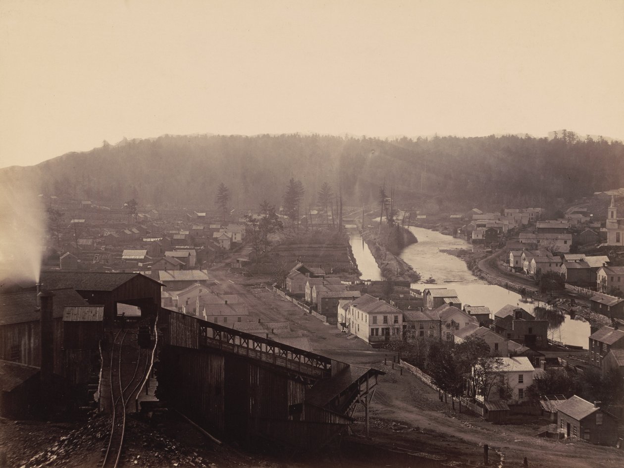 Archbald, Del.  Hudson Canal Co, ca. 1863-1865 (foto) door Thomas H. Johnson