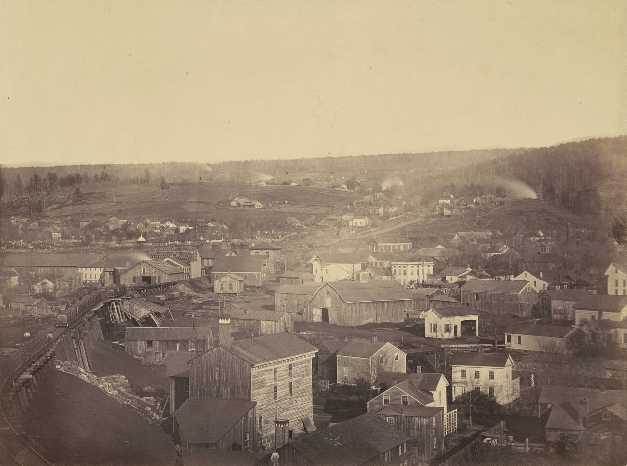 Honesdale, Sectie 3, Del.  Hudson Canal Co, ca. 1863-1865 (foto) door Thomas H. Johnson