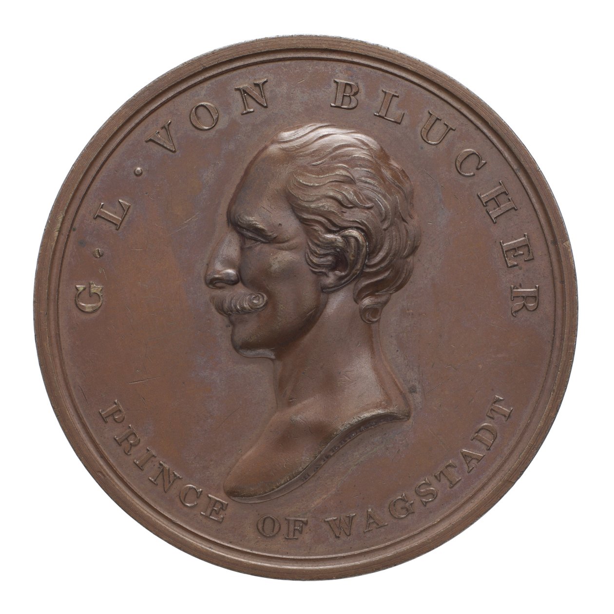Medaille ter herdenking van Wellington en Blücher bij Waterloo door Thomas Halliday