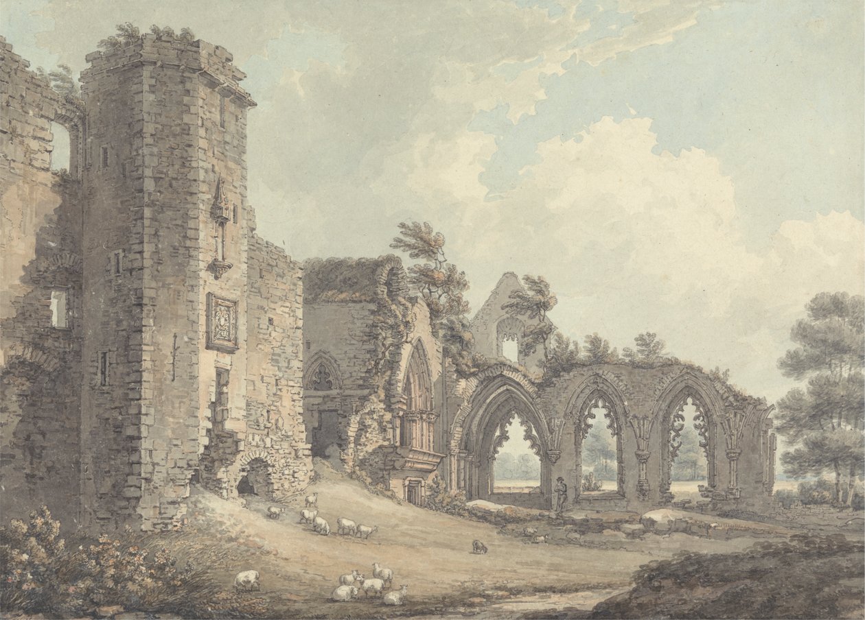 De ruïnes van het College van Lincluden, nabij Dumfries door Thomas Hearne