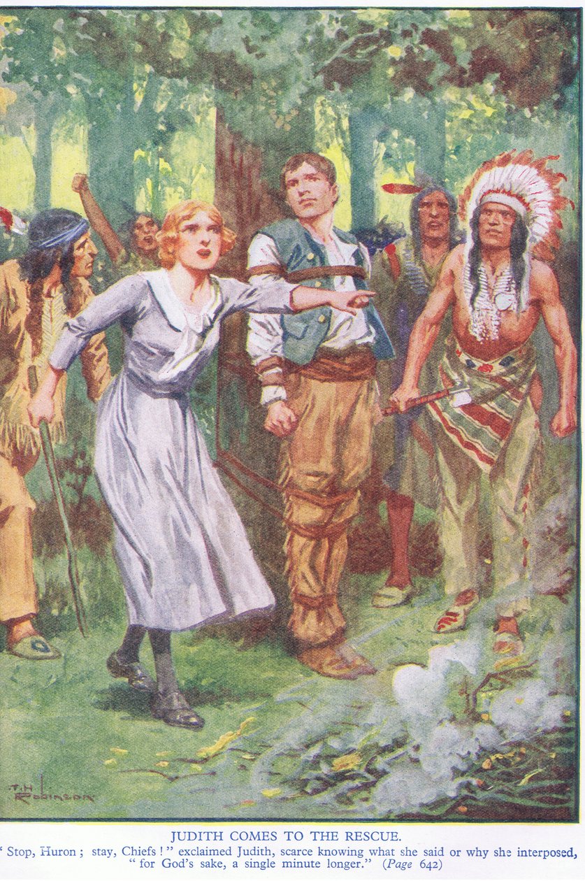 Judith schiet te hulp (kleurenlitho) door Thomas Heath Robinson