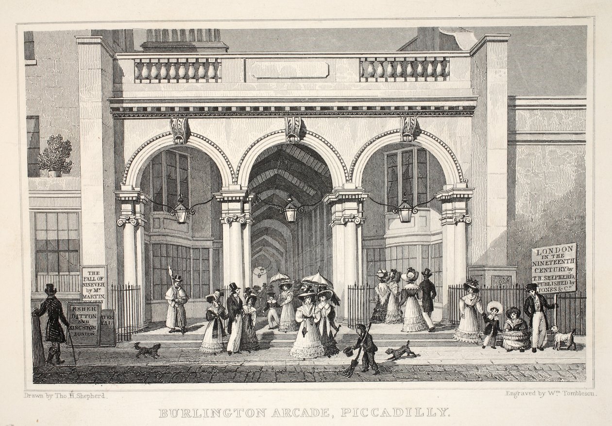 Burlington Arcade, Piccadilly, uit 