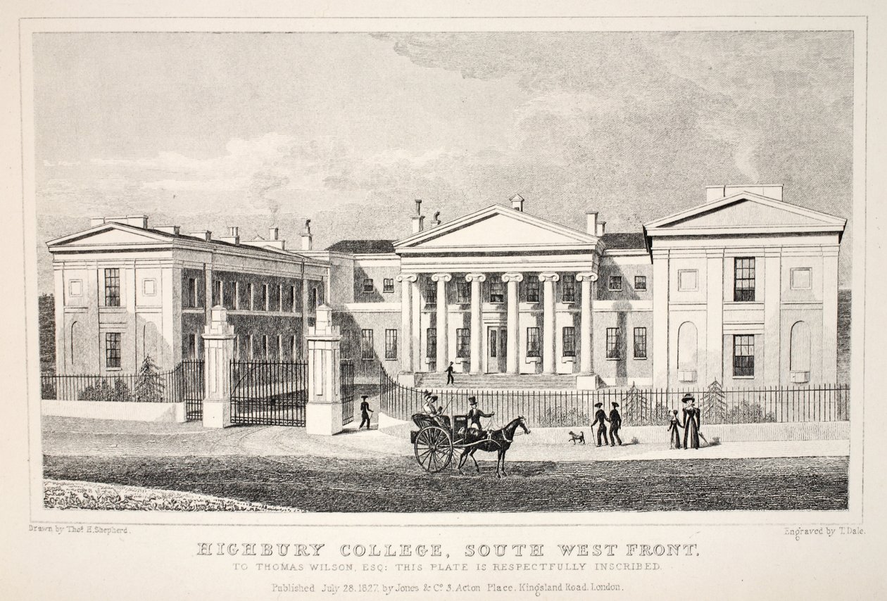 Highbury College, Zuidwestelijke Voorkant, uit 