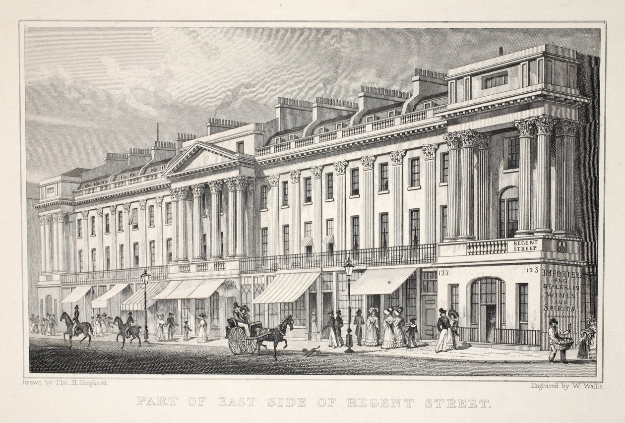 Deel van de oostkant van Regent Street, uit 