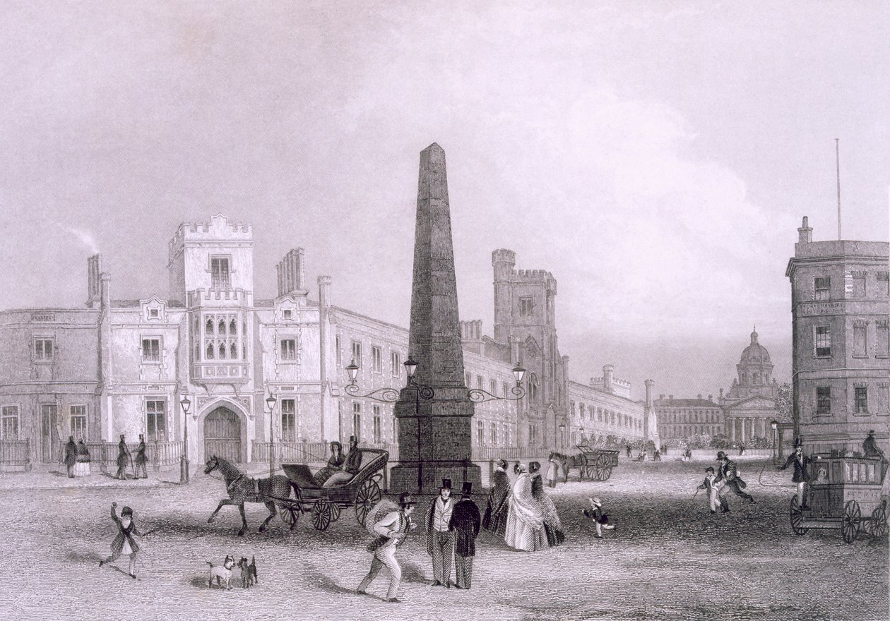 School voor de behoeftige blinden en Bethlehem Hospital, ca. 1851-55 door Thomas Hosmer Shepherd
