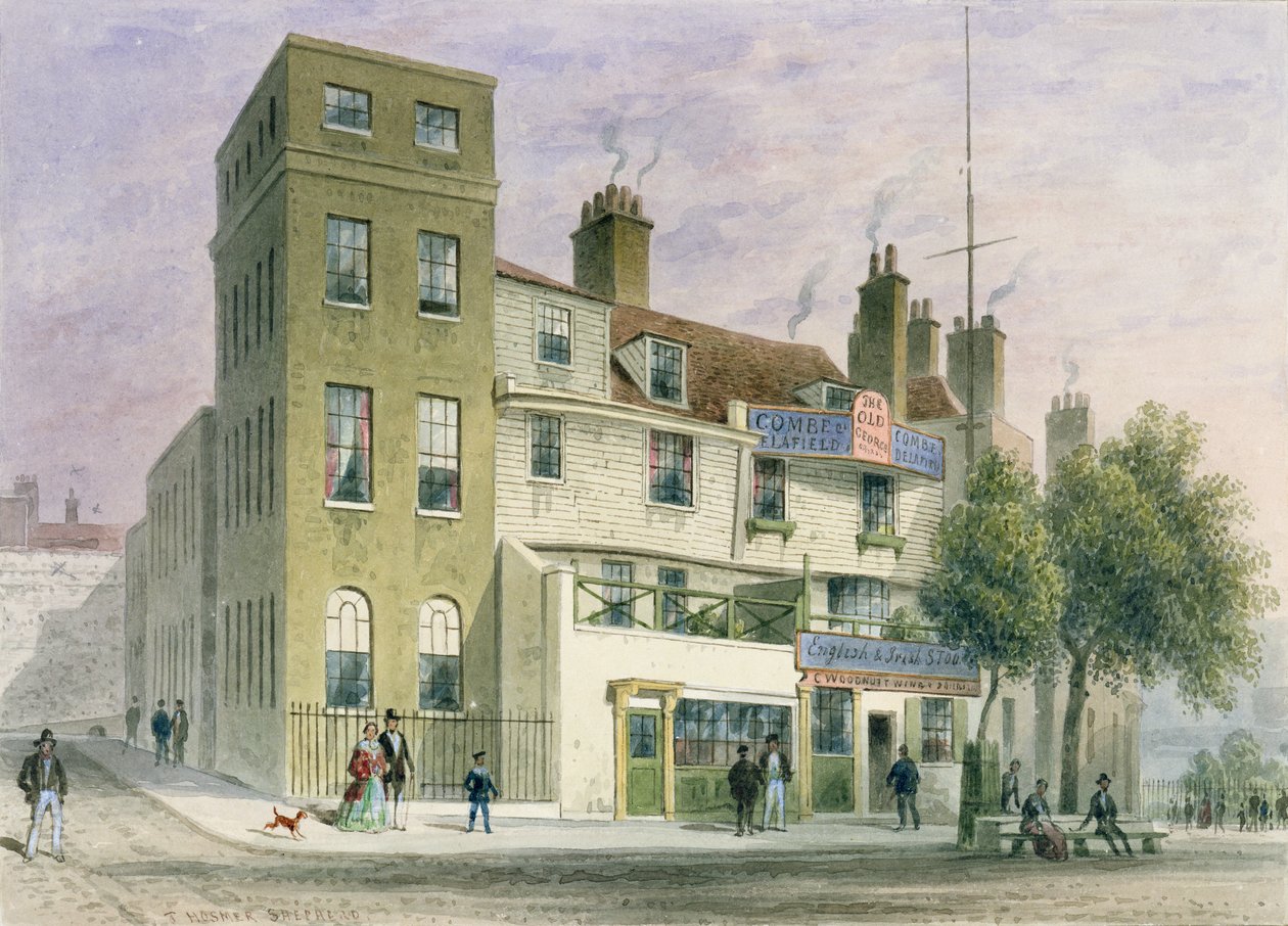 De Oude George op Tower Hill door Thomas Hosmer Shepherd