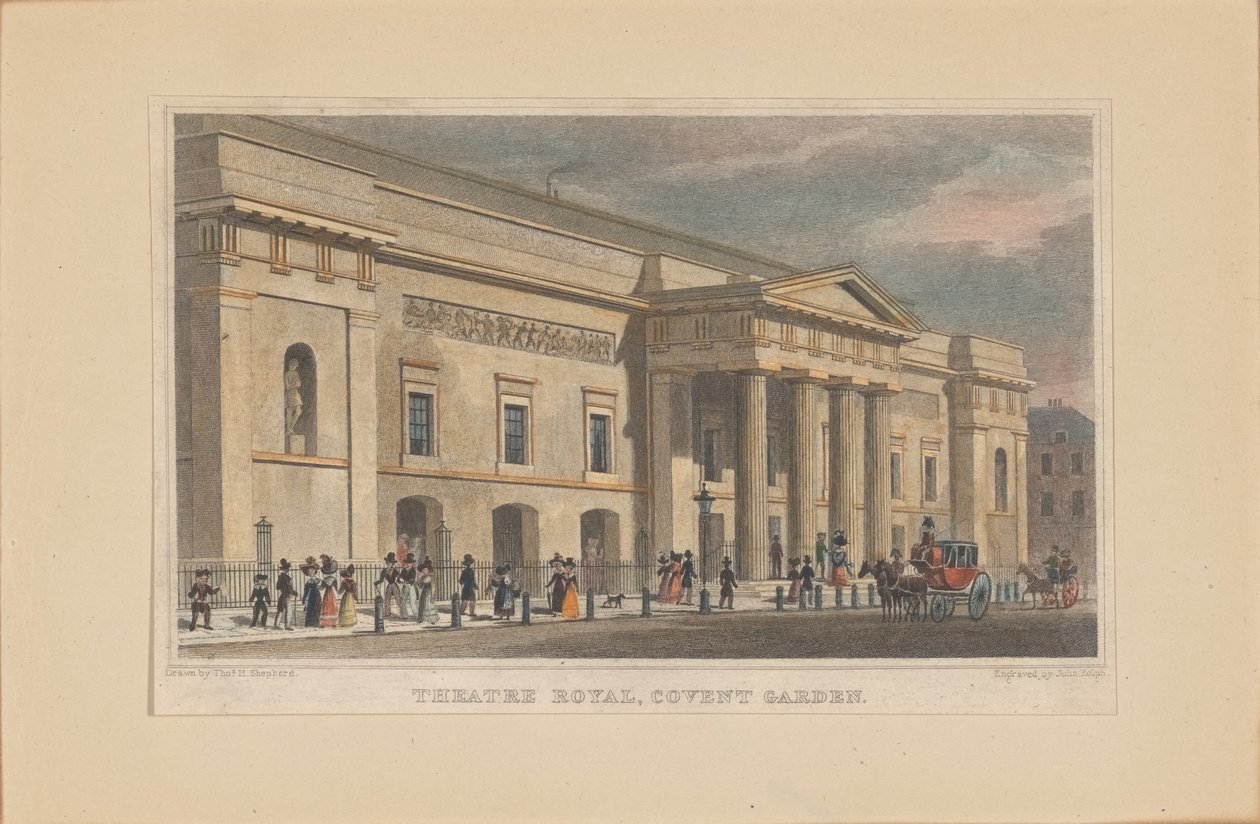 Theatre Royal Covent Garden, ca. 1830 door Thomas Hosmer Shepherd