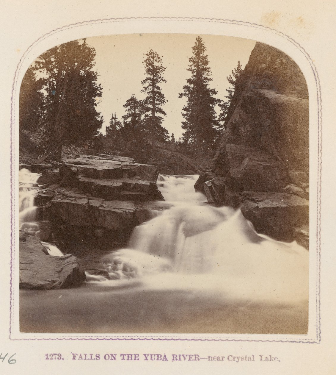 Watervallen van de Yuba-rivier - bij Crystal Lake door Thomas Houseworth