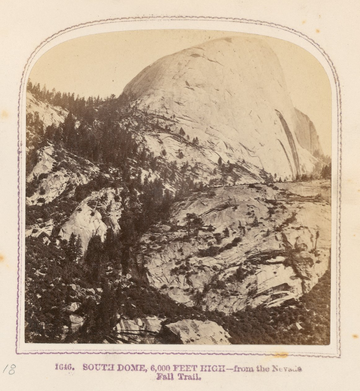 South Dome, 6.000 voet hoog - van het Nevada Fall Trail door Thomas Houseworth