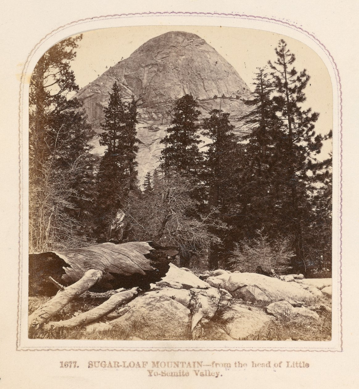 Sugar-Loaf Mountain - vanaf het begin van Little Yo-Semite Valley door Thomas Houseworth