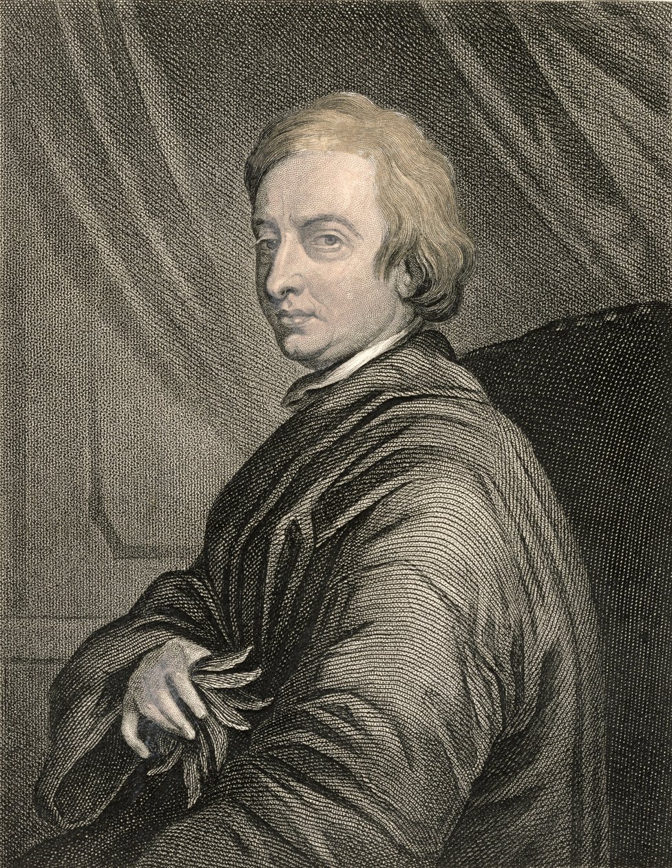 Portret van John Dryden (1631-1700) gegraveerd door Charles Edward Wagstaff, uitgegeven door William Mackenzie door Thomas Hudson
