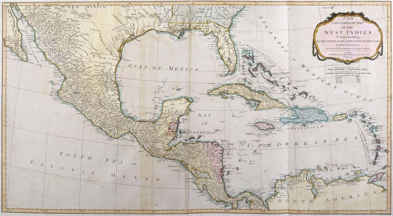 De West-Indische Eilanden, 1794-1801 door Thomas Jefferys