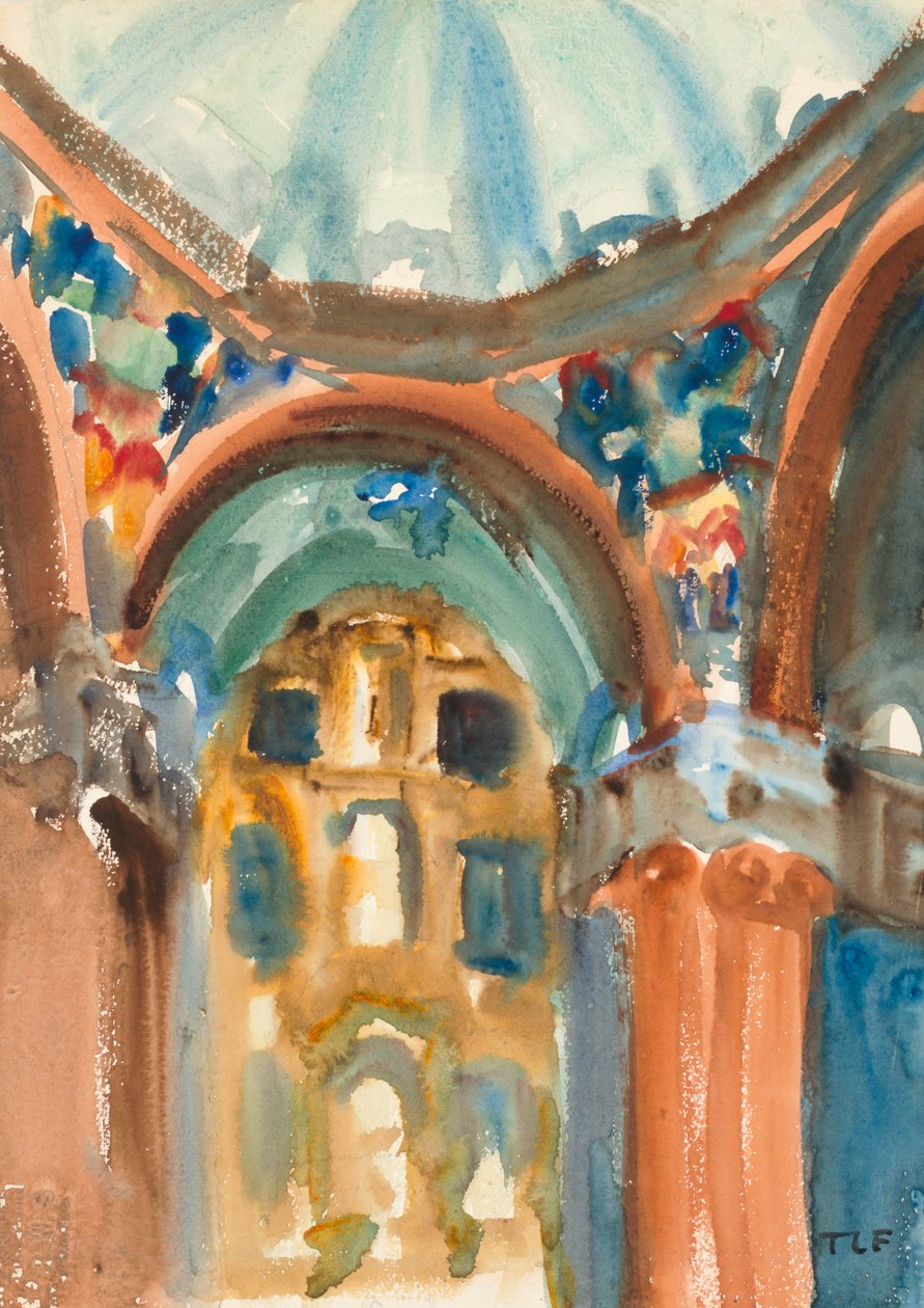 Kerkinterieur door Thomas La Farge